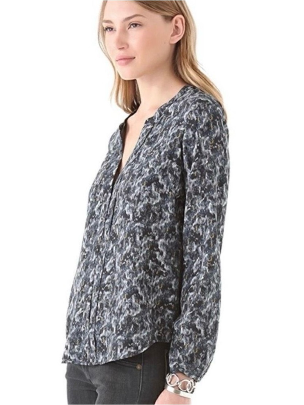 Theory Ruisa Caligula 100% Silk Blouse - Size: Small - Picture 11 of 11